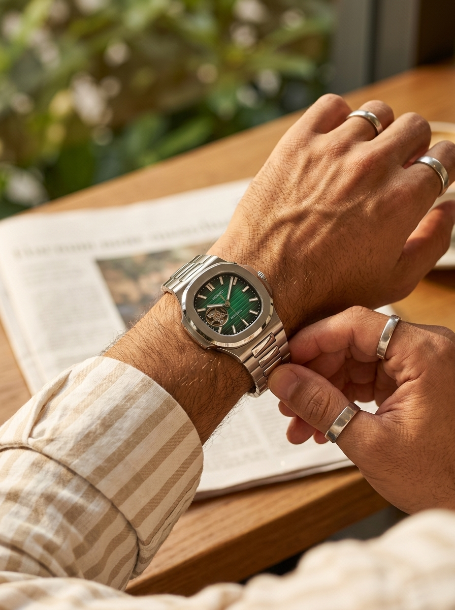 Nautilus | Green Ombre Open Heart