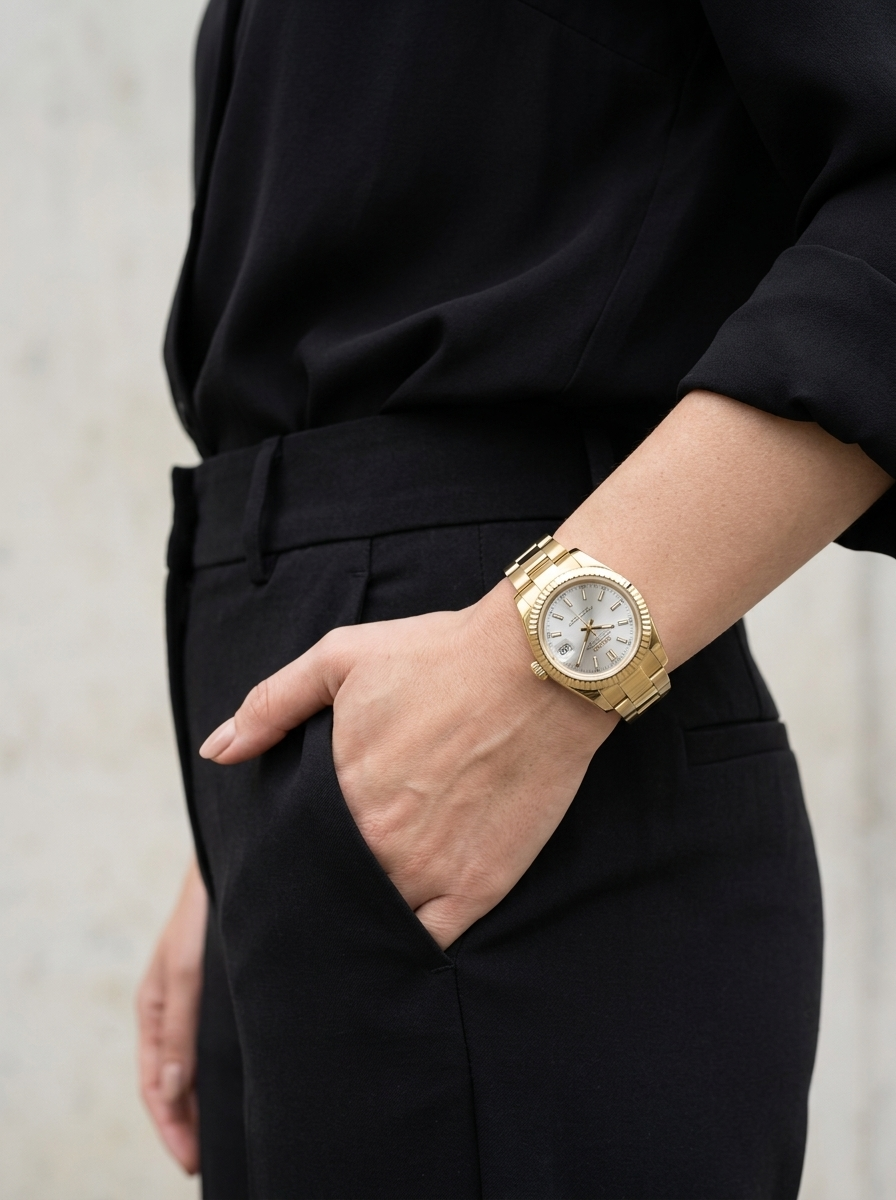 Ladies Date-Just | White Full Gold